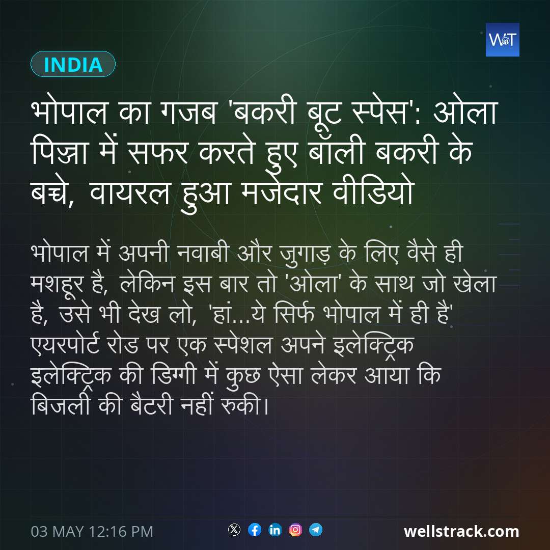 भोपाल का गजब 'बकरी बूट स्पेस': ओला पिज्जा में सफर करते हुए बॉली बकरी के बच्चे, वायरल हुआ मजेदार वीडियो