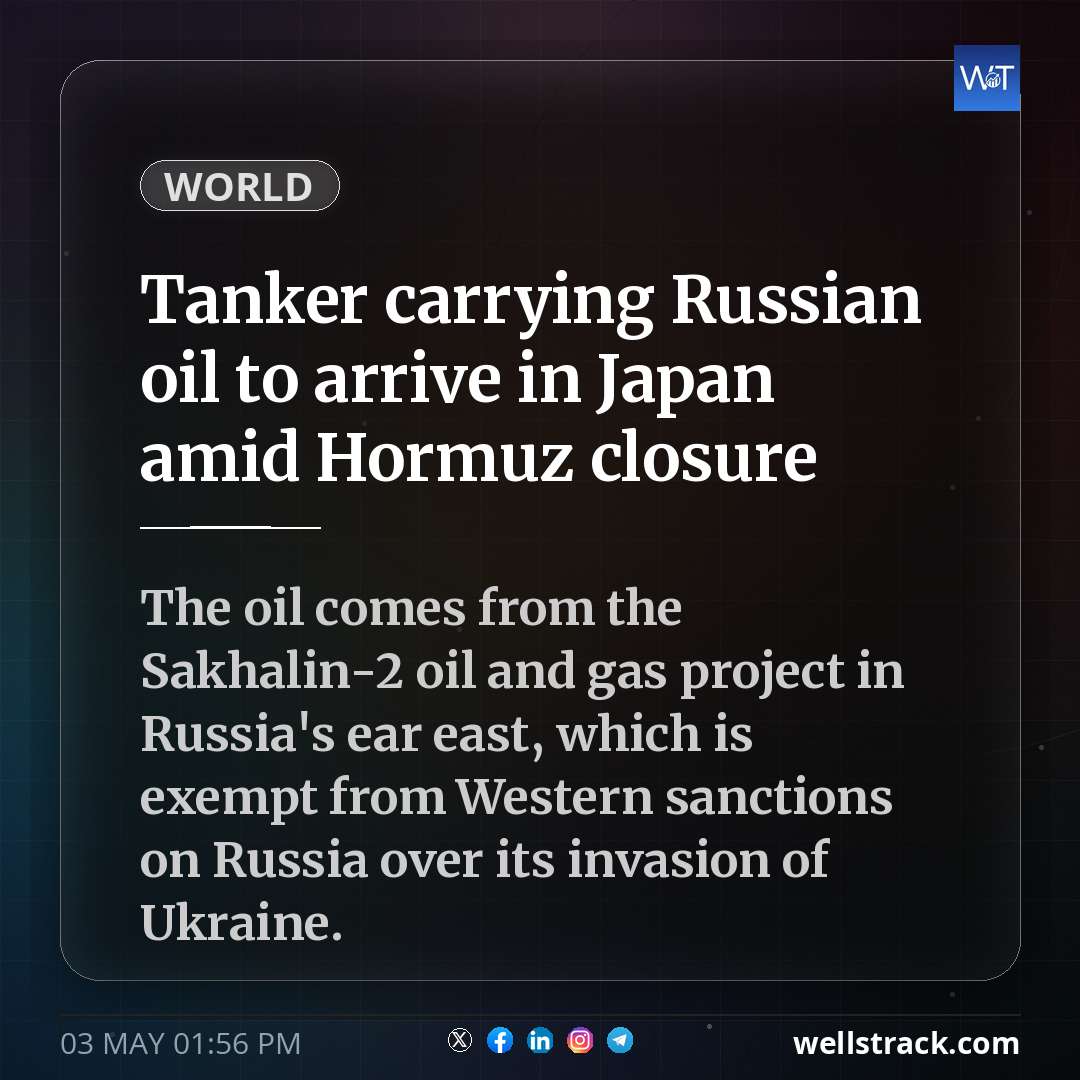 Tanker carrying Russian oil to arrive in Japan amid Hormuz closure
