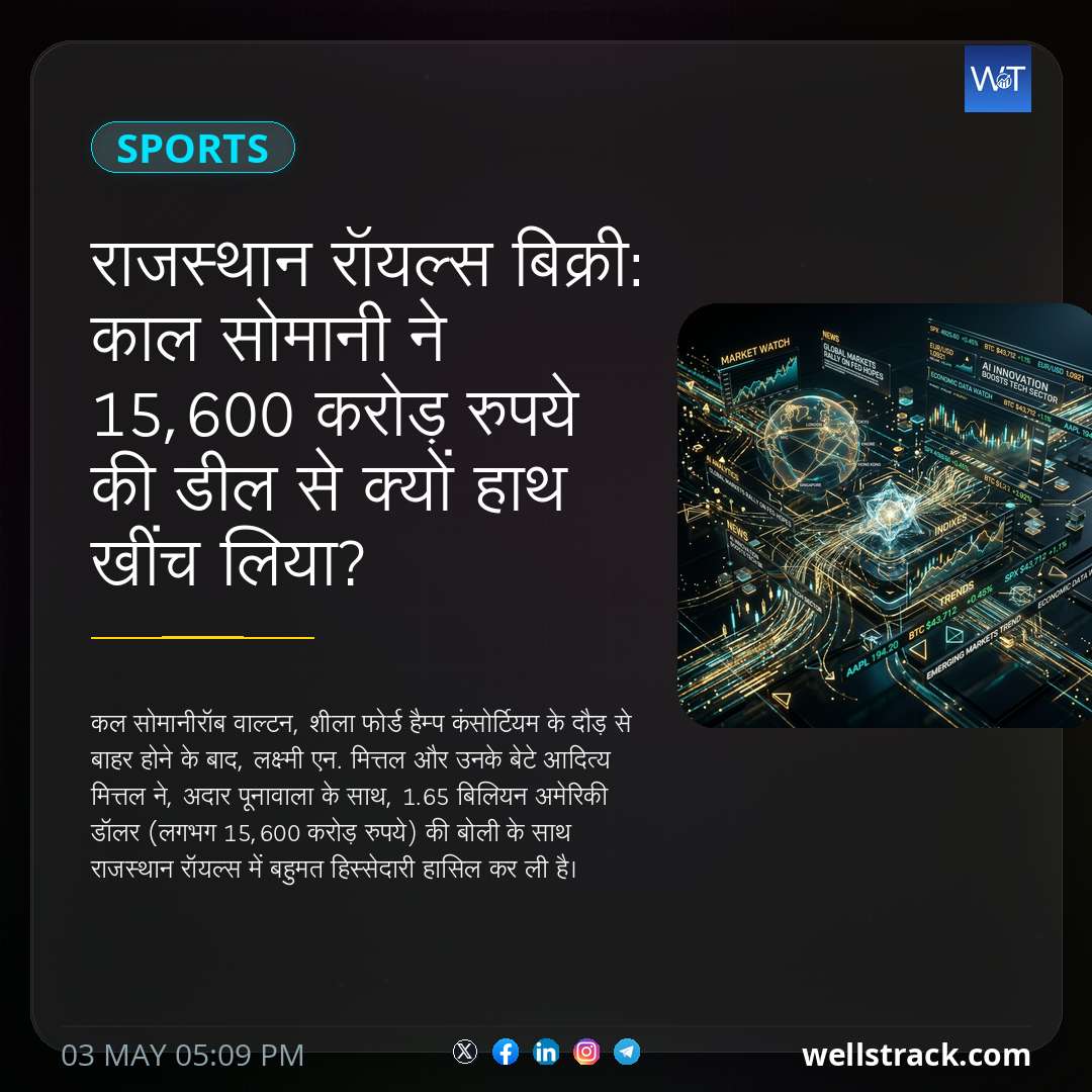 राजस्थान रॉयल्स बिक्री: काल सोमानी ने 15,600 करोड़ रुपये की डील से क्यों हाथ खींच लिया?