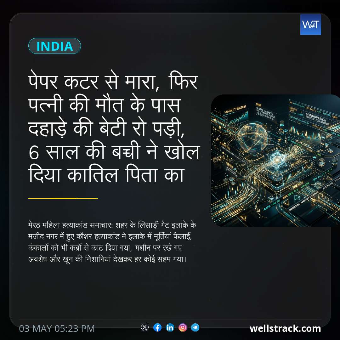 पेपर कटर से मारा, फिर पत्नी की मौत के पास दहाड़े की बेटी रो पड़ी, 6 साल की बच्ची ने खोल दिया कातिल पिता का राज