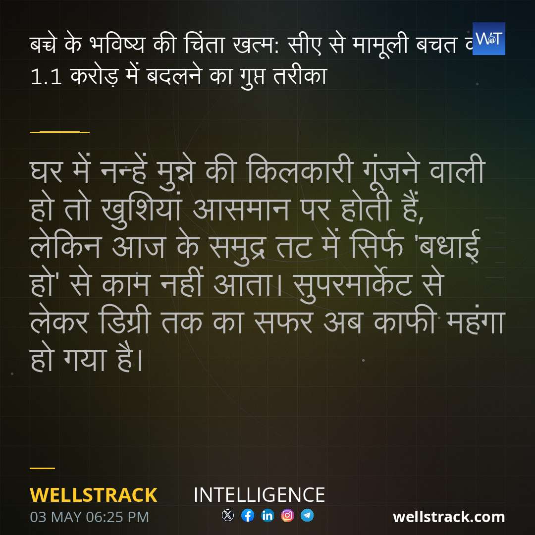 बच्चे के भविष्य की चिंता खत्म: सीए से मामूली बचत को 1.1 करोड़ में बदलने का गुप्त तरीका