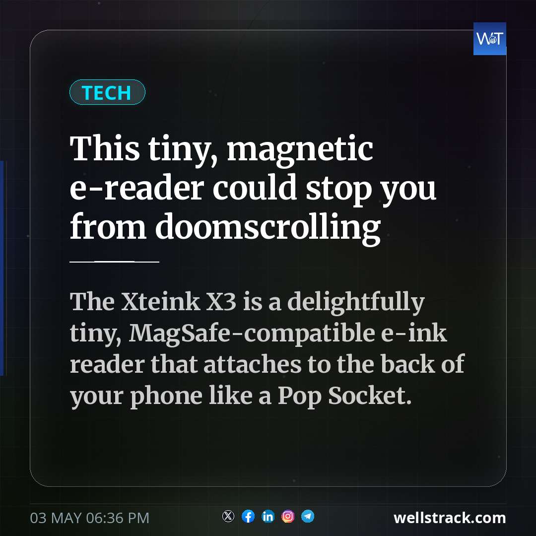This tiny, magnetic e-reader could stop you from doomscrolling