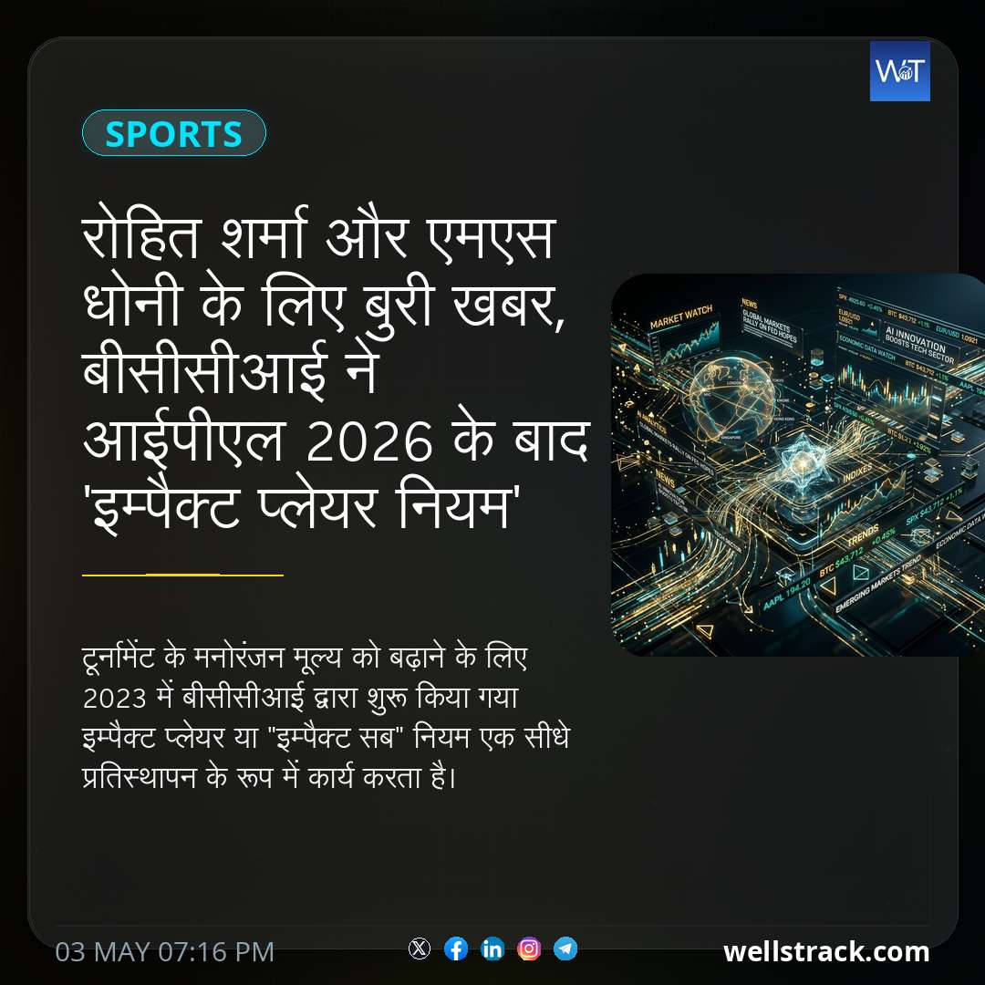 रोहित शर्मा और एमएस धोनी के लिए बुरी खबर, बीसीसीआई ने आईपीएल 2026 के बाद 'इम्पैक्ट प्लेयर नियम' की समीक्षा तय की