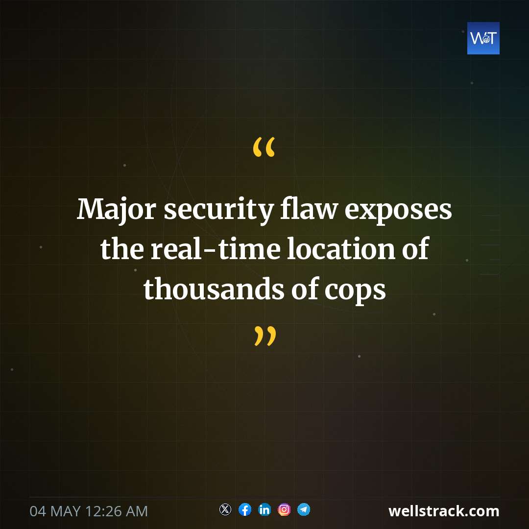 Major security flaw exposes the real-time location of thousands of cops
