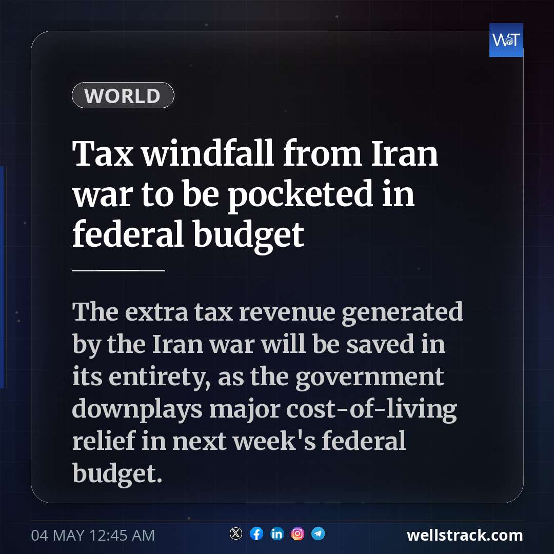 Tax windfall from Iran war to be pocketed in federal budget