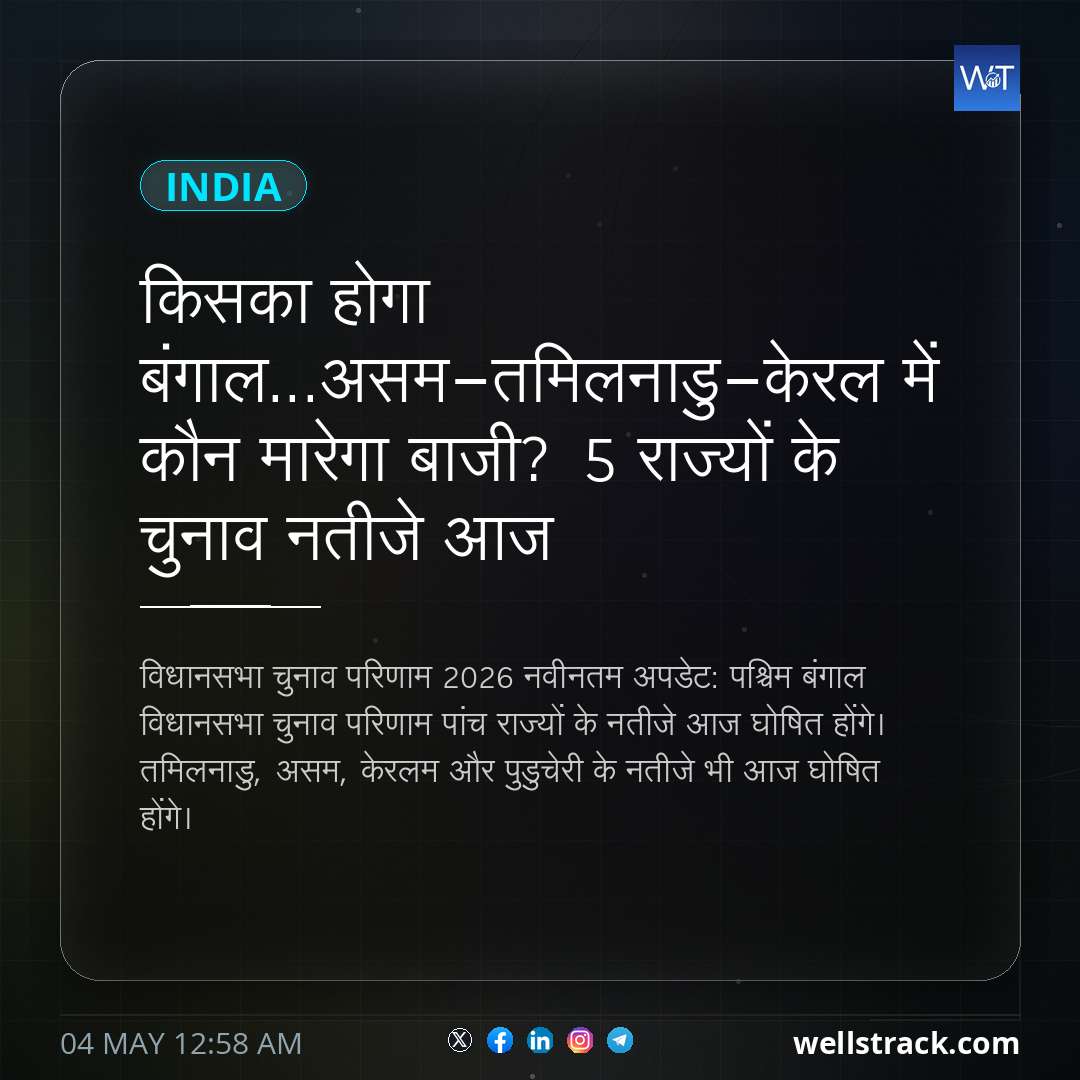 किसका होगा बंगाल...असम-तमिलनाडु-केरल में कौन मारेगा बाजी? 5 राज्यों के चुनाव नतीजे आज