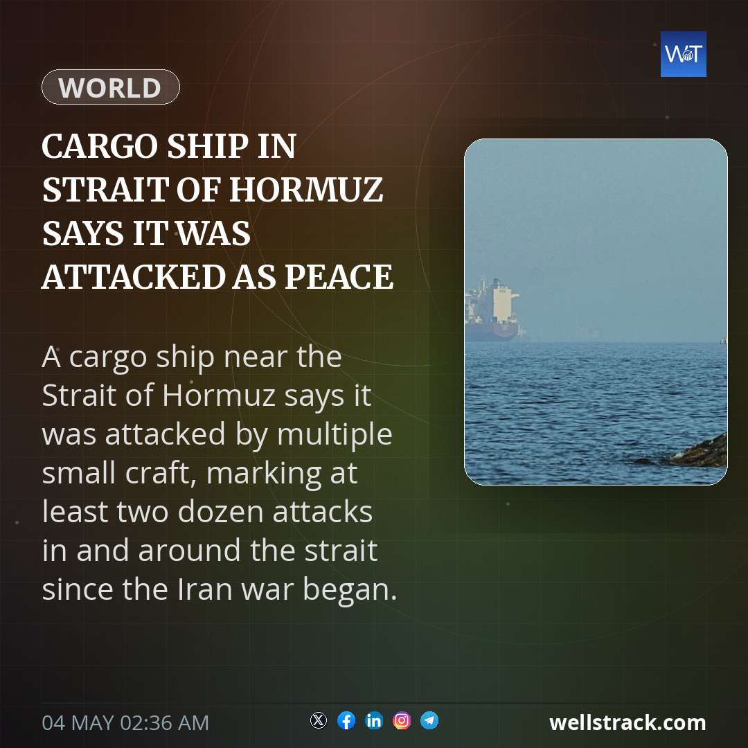Cargo ship in Strait of Hormuz says it was attacked as peace negotiations continue