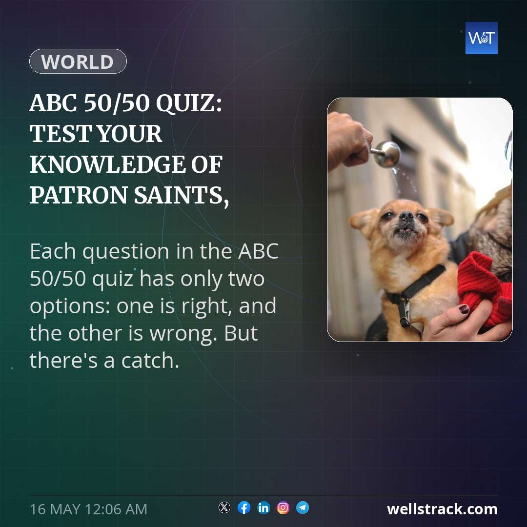 ABC 50/50 quiz: Test your knowledge of patron saints, the Friends finale and a 90s club banger — WellsTrack