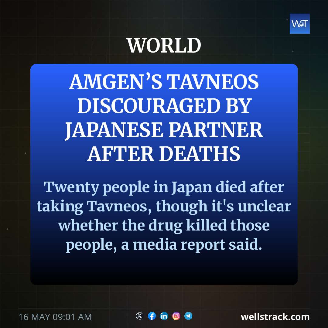 Amgen’s Tavneos discouraged by Japanese partner after deaths — WellsTrack
