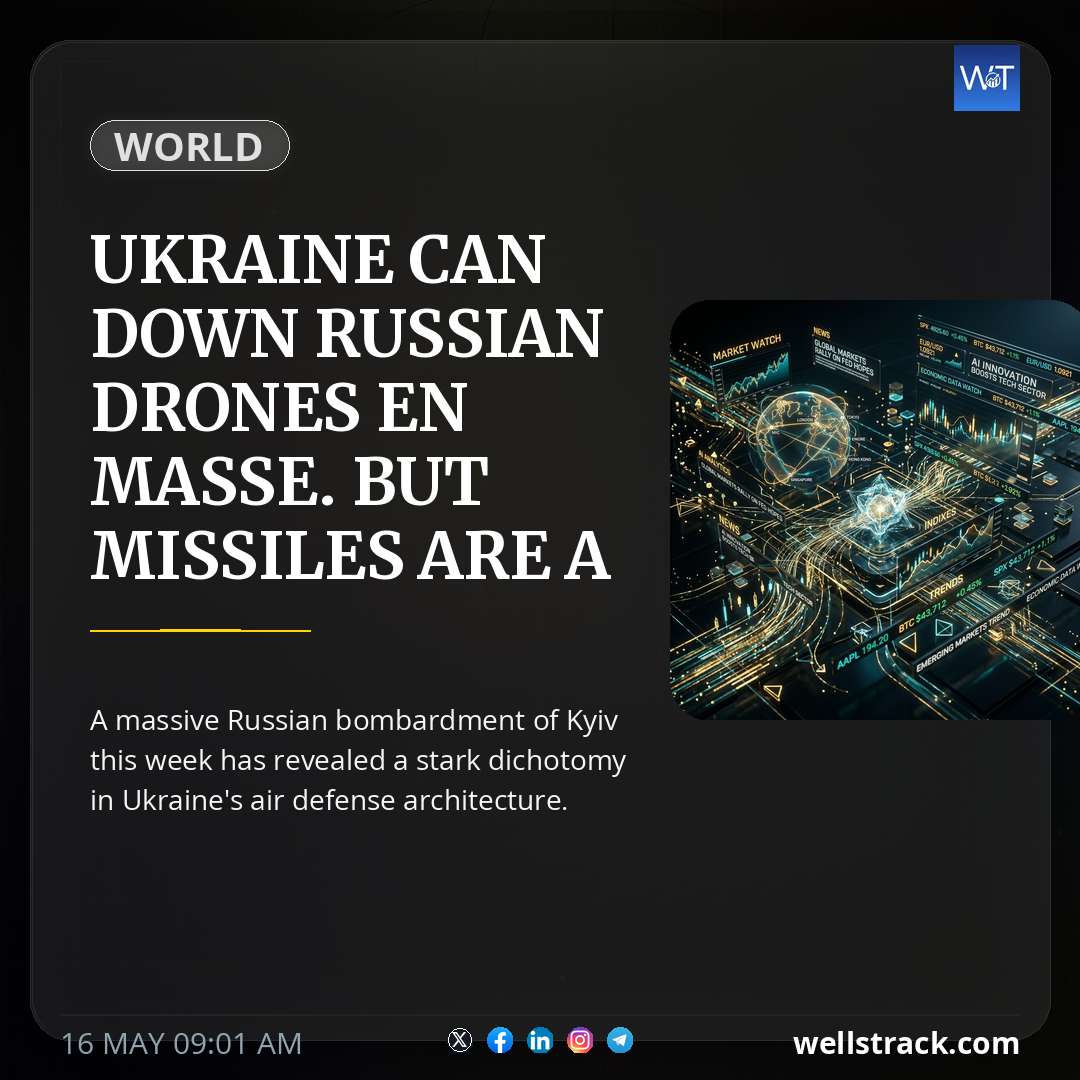Ukraine can down Russian drones en masse. But missiles are a problem. — WellsTrack
