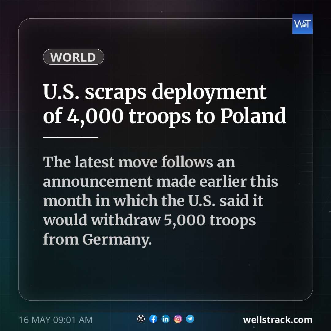 U.S. scraps deployment of 4,000 troops to Poland — WellsTrack
