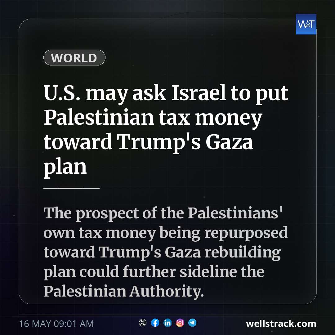U.S. may ask Israel to put Palestinian tax money toward Trump's Gaza plan — WellsTrack
