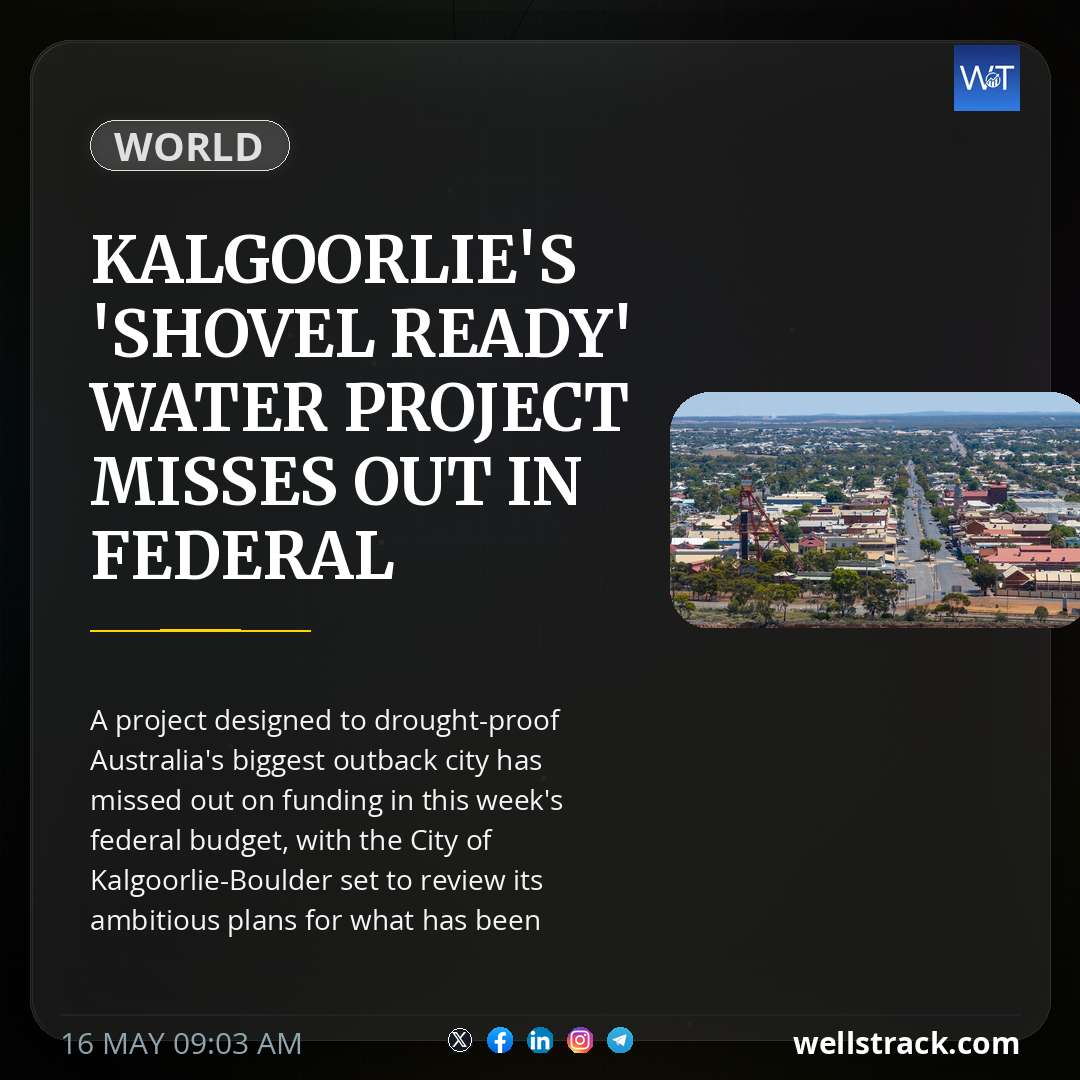 Kalgoorlie's 'shovel ready' water project misses out in federal budget — WellsTrack