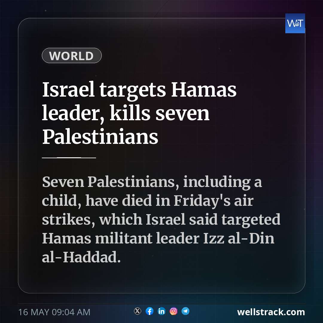 Israel targets Hamas leader, kills seven Palestinians — WellsTrack