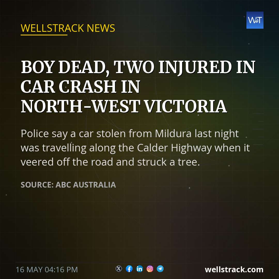 Boy dead, two injured in car crash in north-west Victoria — WellsTrack