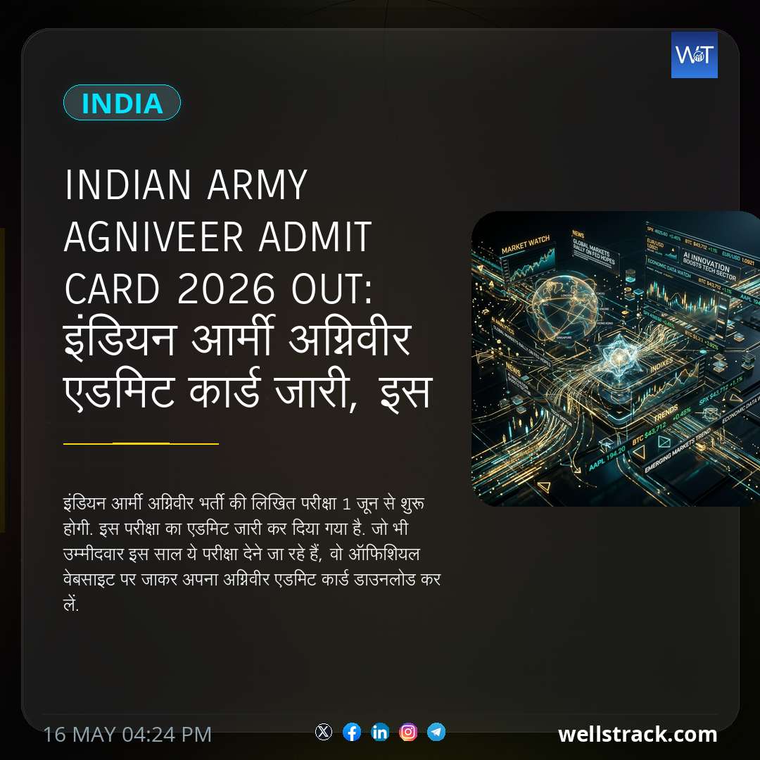 Indian Army Agniveer Admit Card 2026 OUT: इंडियन आर्मी अग्निवीर एडमिट कार्ड जारी, इस लिंक से करें डाउनलोड — WellsTrack