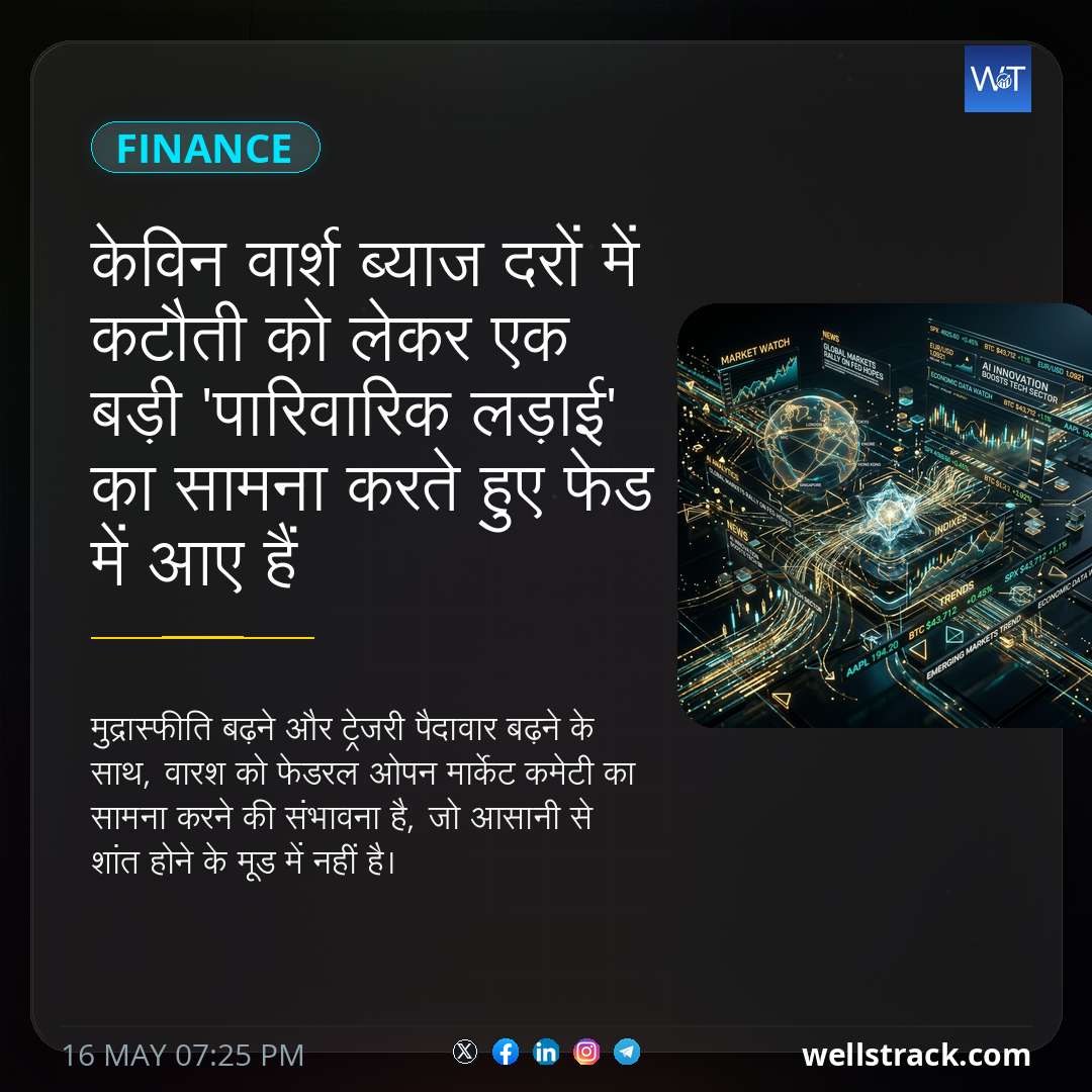 केविन वार्श ब्याज दरों में कटौती को लेकर एक बड़ी 'पारिवारिक लड़ाई' का सामना करते हुए फेड में आए हैं — WellsTrack