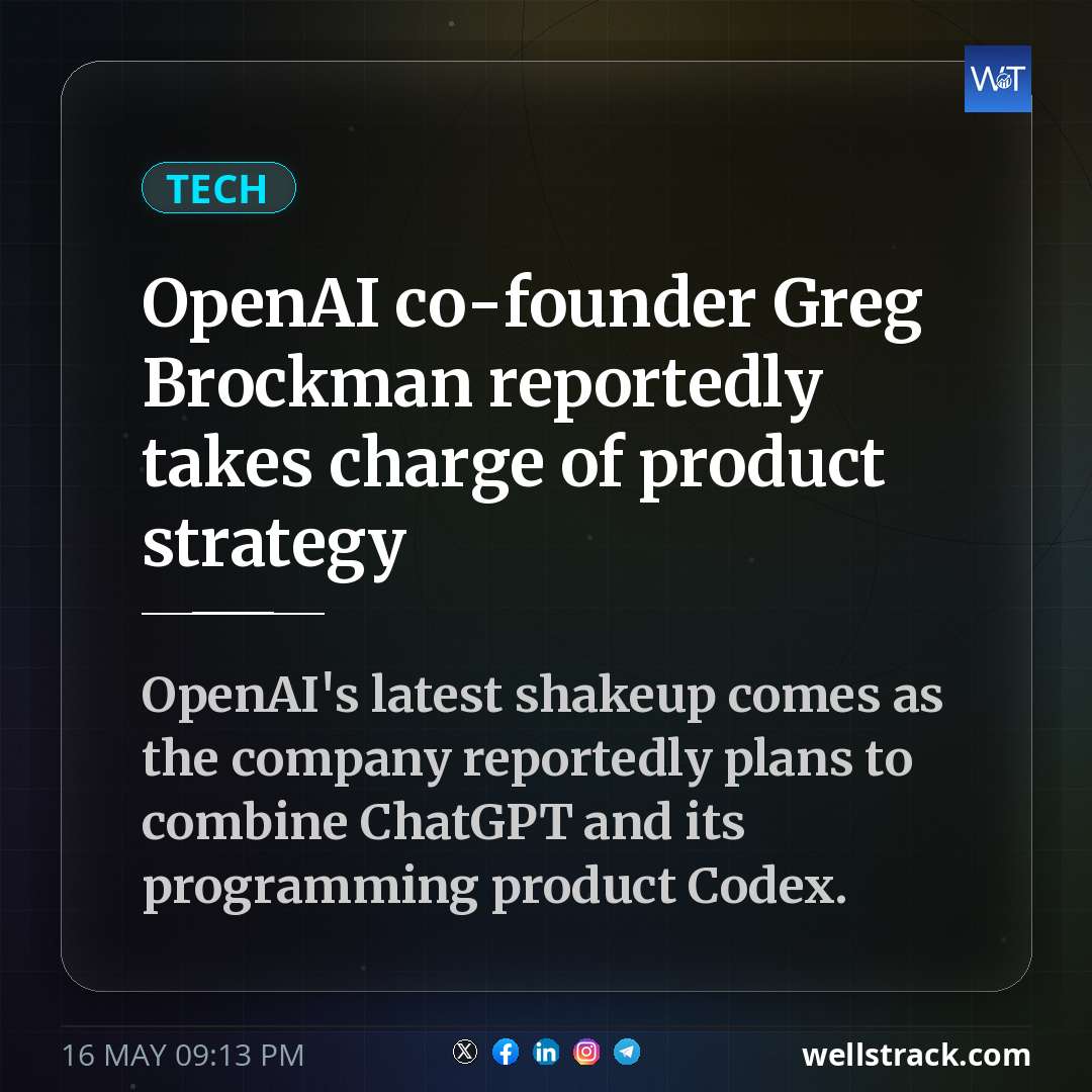 OpenAI co-founder Greg Brockman reportedly takes charge of product strategy — WellsTrack