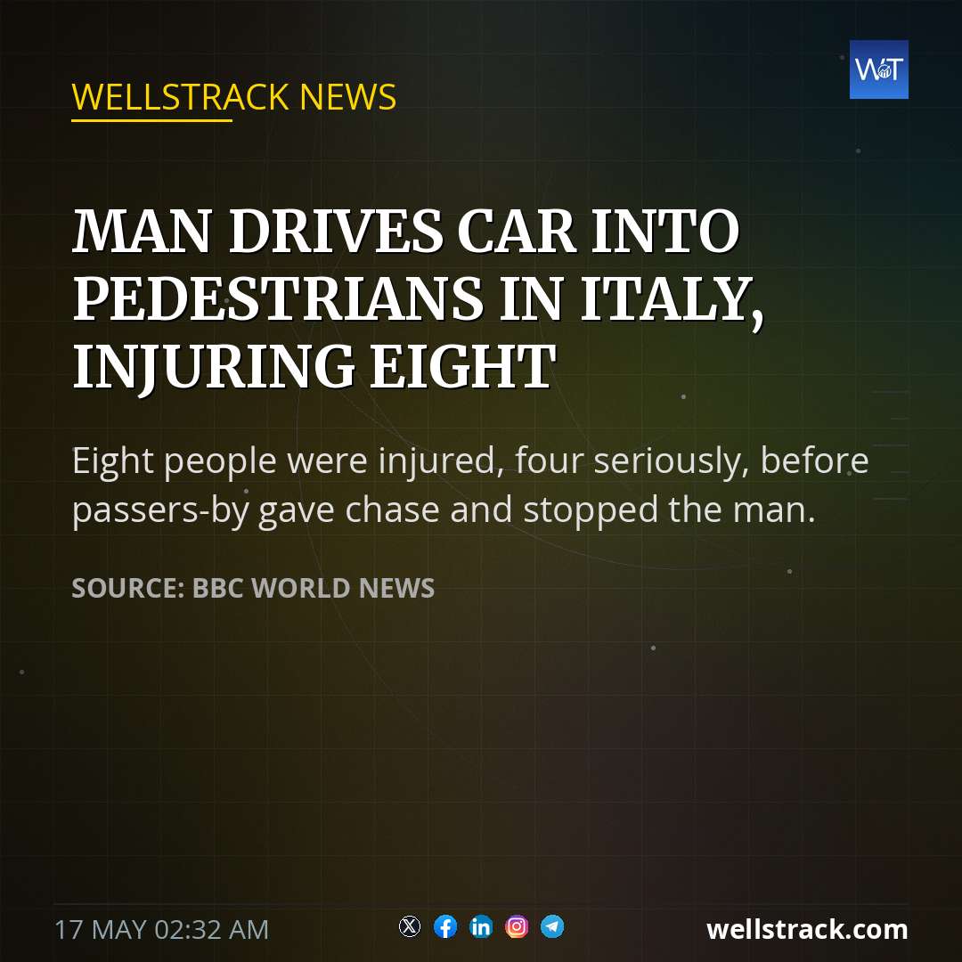 Man drives car into pedestrians in Italy, injuring eight — WellsTrack