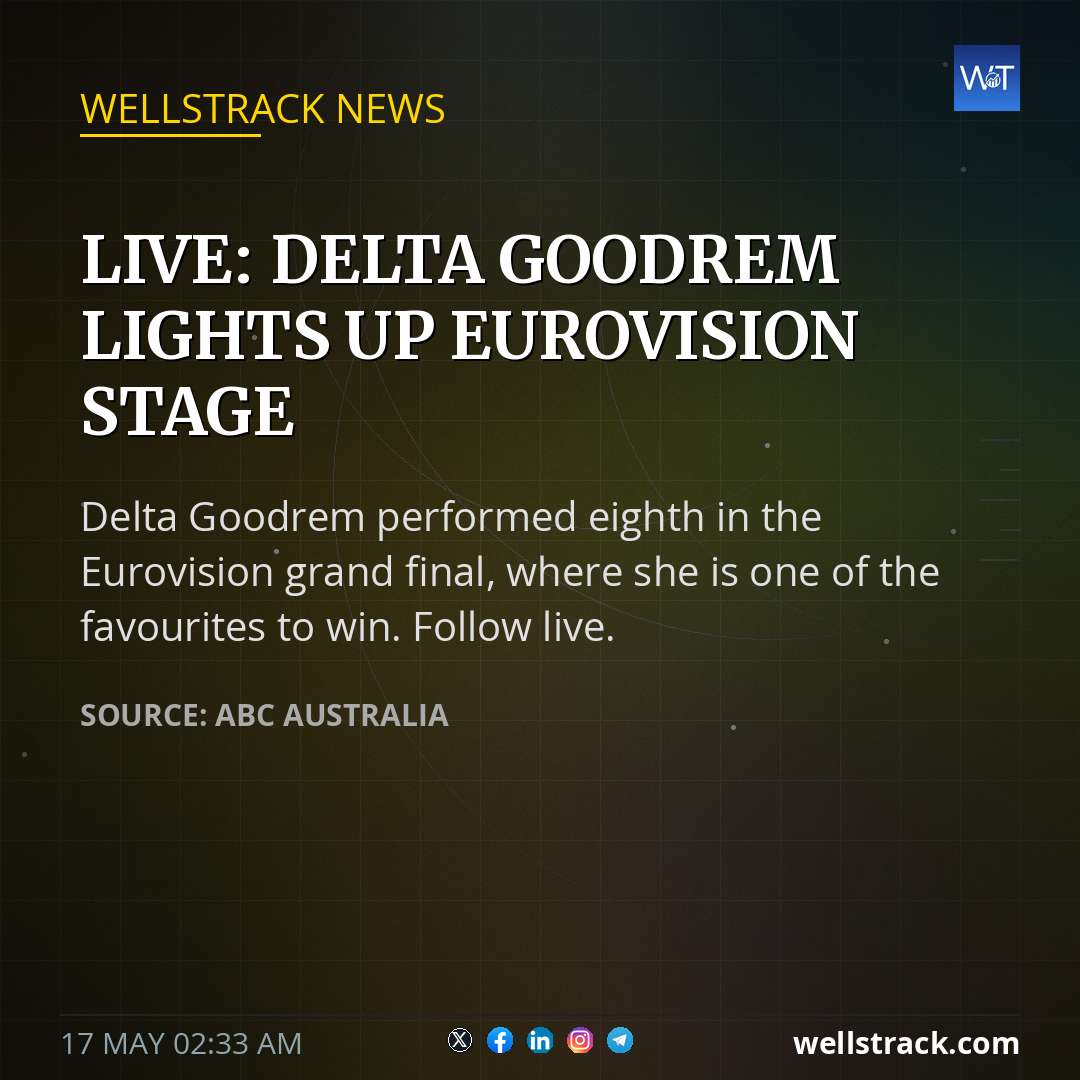 Live: Delta Goodrem lights up Eurovision stage — WellsTrack