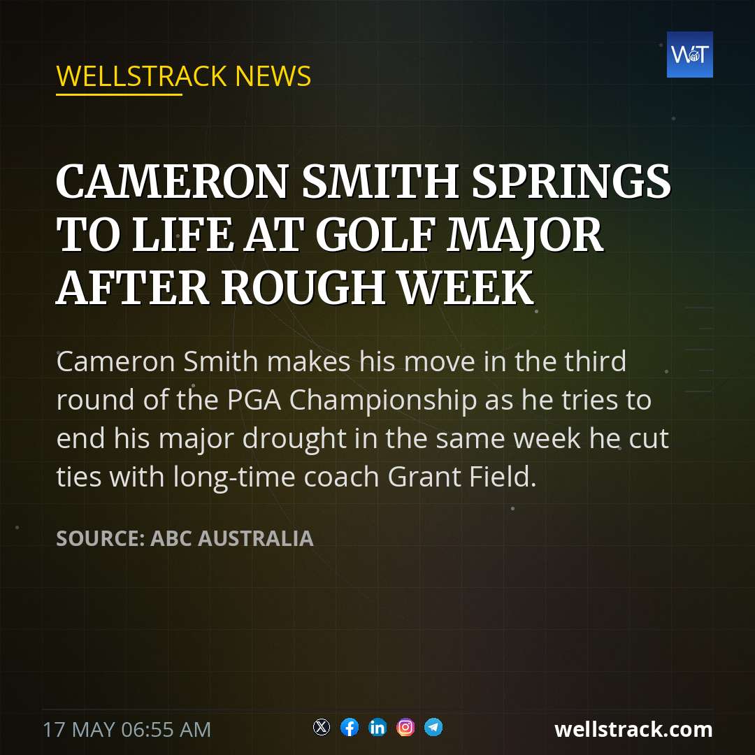 Cameron Smith springs to life at golf major after rough week — WellsTrack