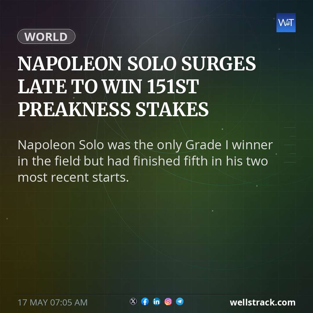 Napoleon Solo surges late to win 151st Preakness Stakes — WellsTrack