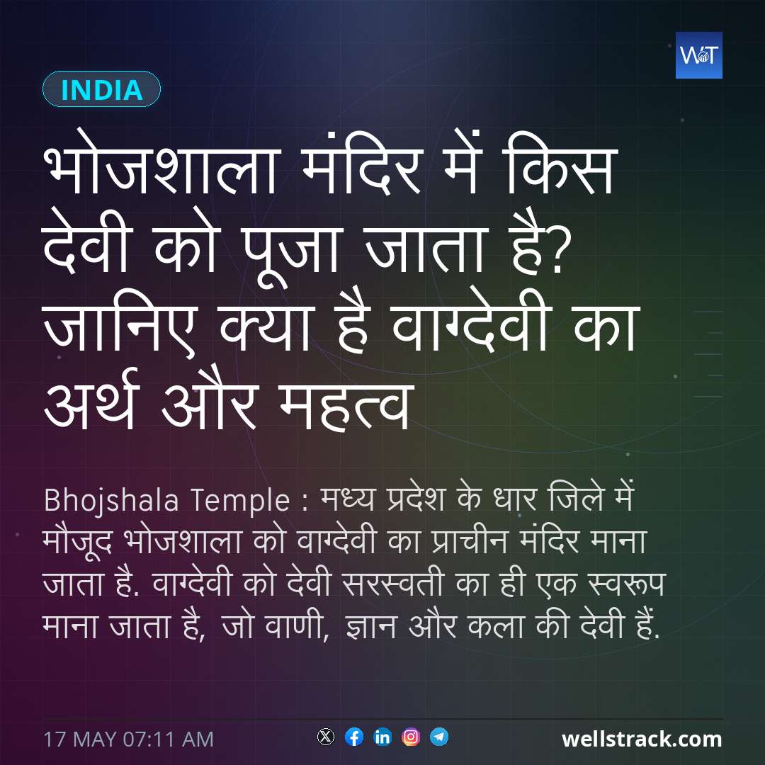 भोजशाला मंदिर में किस देवी को पूजा जाता है? जानिए क्या है वाग्देवी का अर्थ और महत्व — WellsTrack