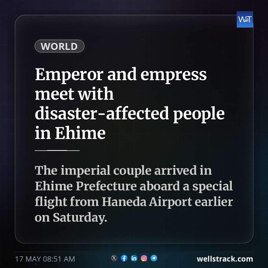 Emperor and empress meet with disaster-affected people in Ehime — WellsTrack