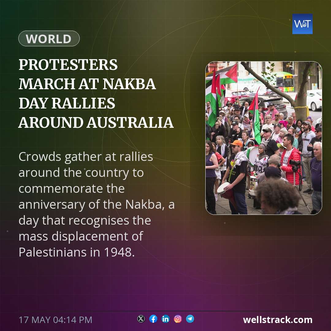 Protesters march at Nakba Day rallies around Australia — WellsTrack