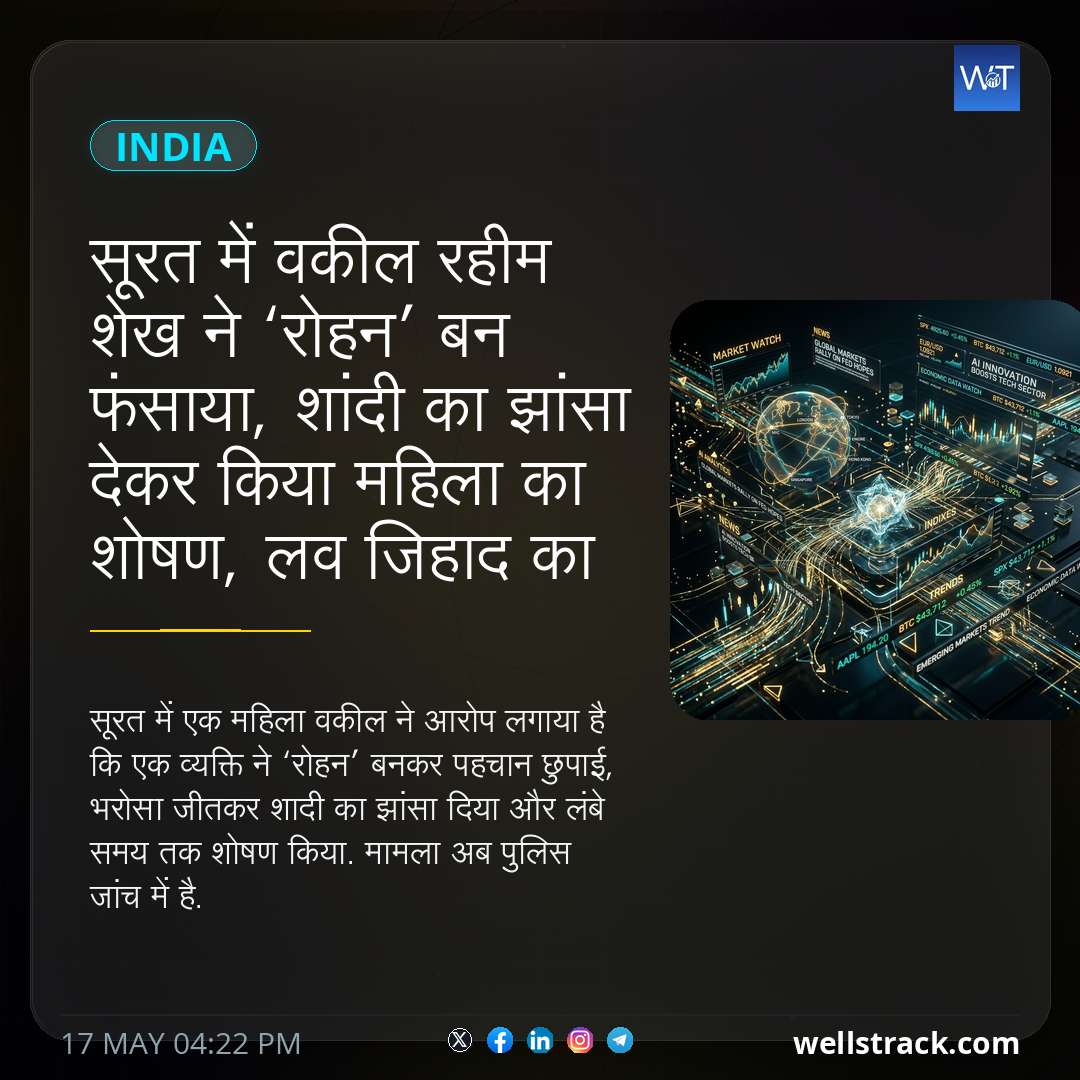 सूरत में वकील रहीम शेख ने ‘रोहन’ बन फंसाया, शांदी का झांसा देकर किया महिला का शोषण, लव जिहाद का आरोप — WellsTrack