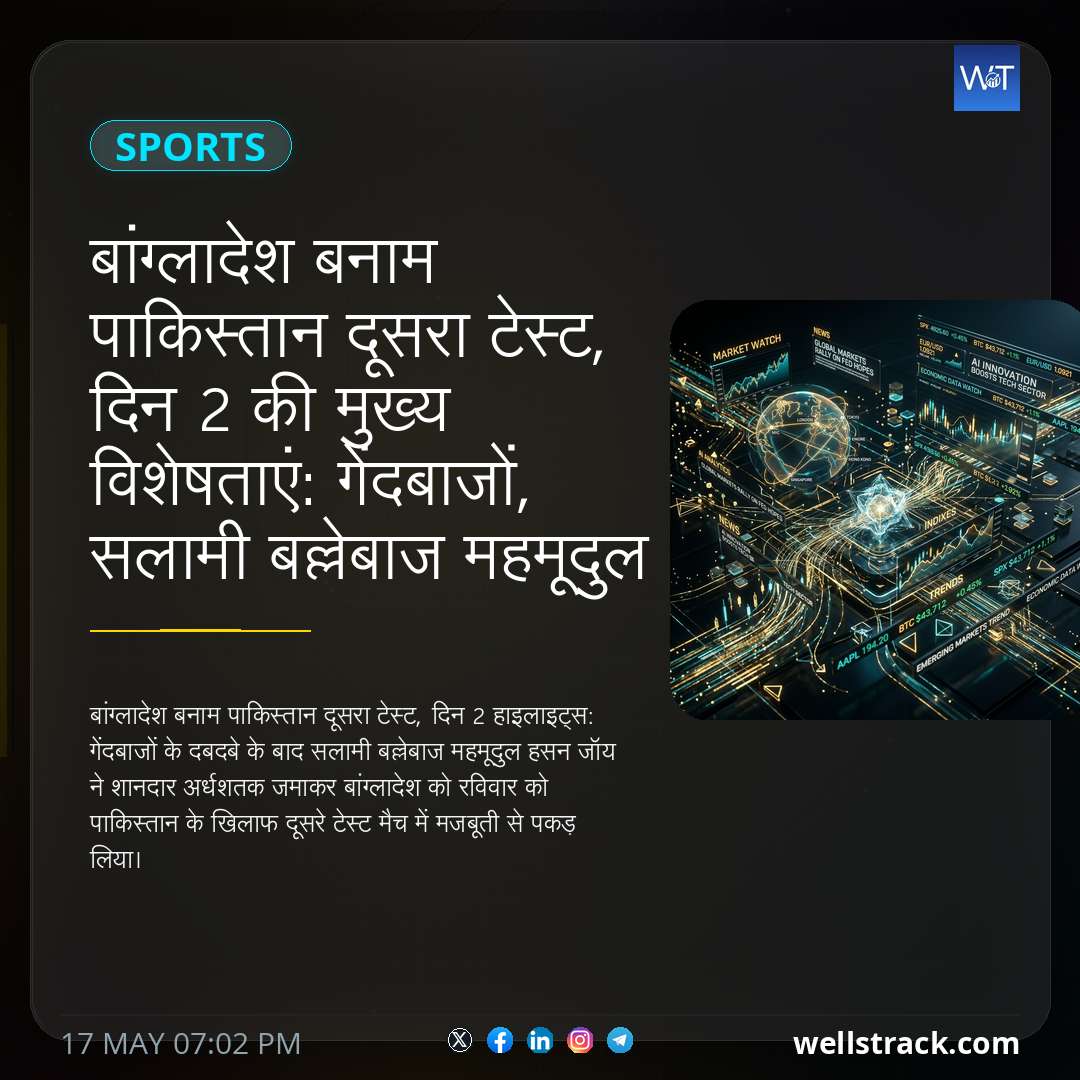 बांग्लादेश बनाम पाकिस्तान दूसरा टेस्ट, दिन 2 की मुख्य विशेषताएं: गेंदबाजों, सलामी बल्लेबाज महमूदुल हसन जॉय ने बांग्लादेश को शीर्ष पर पहुंचाया — WellsTrack