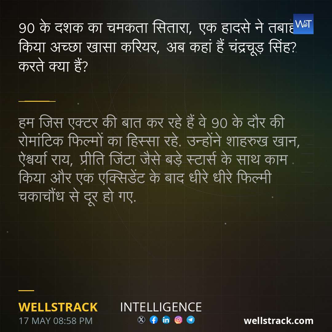 90 के दशक का चमकता सितारा, एक हादसे ने तबाह किया अच्छा खासा करियर, अब कहां हैं चंद्रचूड़ सिंह? करते क्या हैं? — WellsTrack