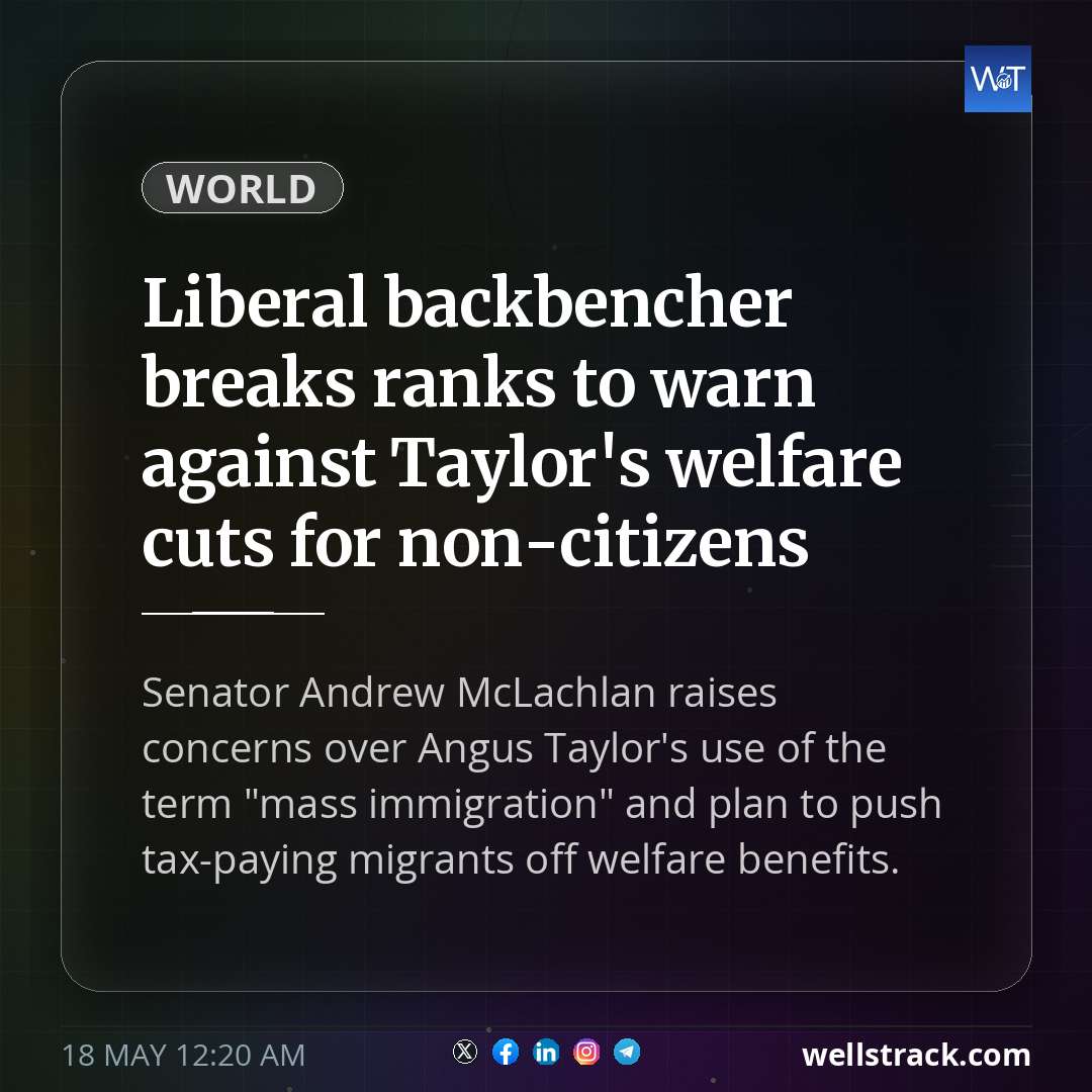 Liberal backbencher breaks ranks to warn against Taylor's welfare cuts for non-citizens — WellsTrack