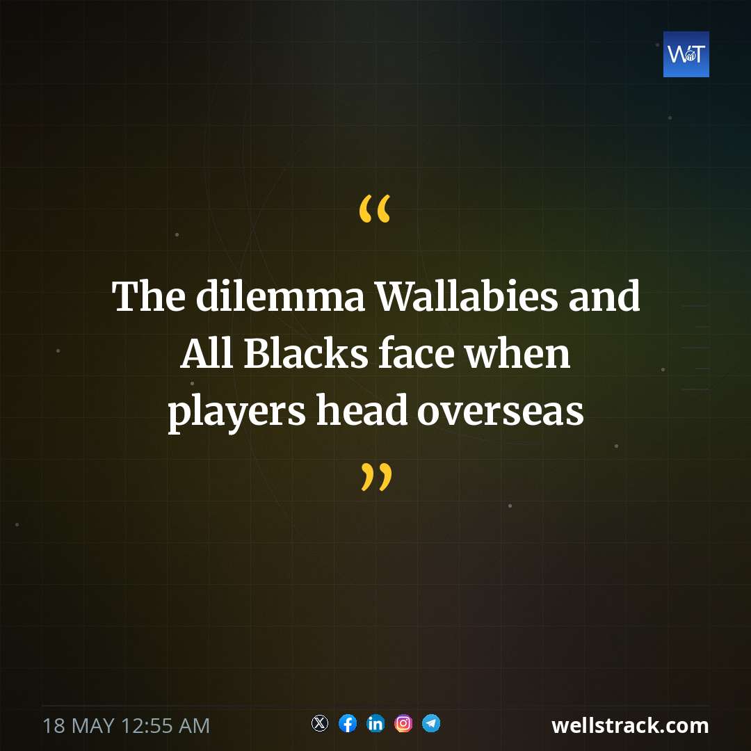The dilemma Wallabies and All Blacks face when players head overseas — WellsTrack