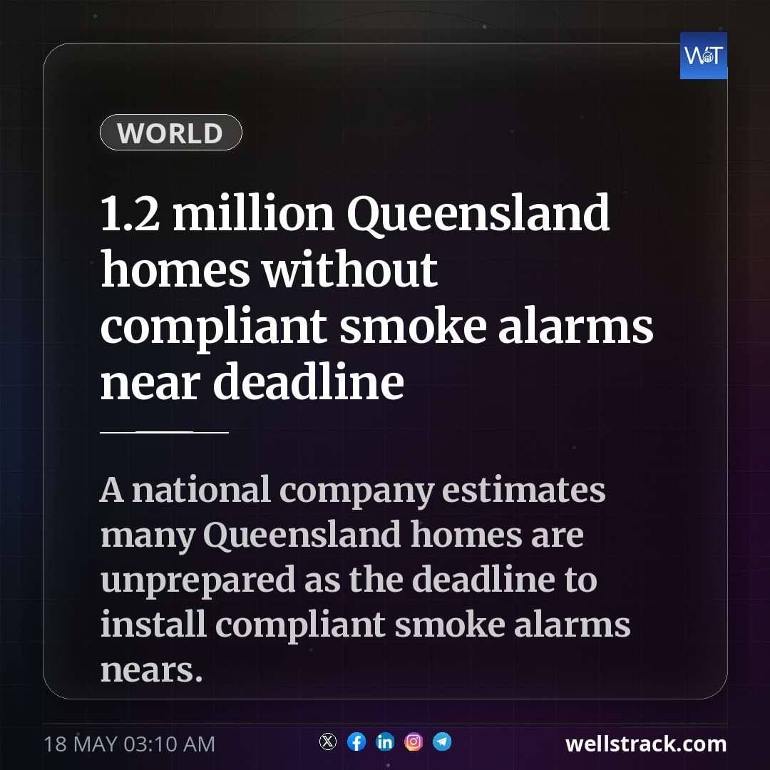 1.2 million Queensland homes without compliant smoke alarms near deadline — WellsTrack
