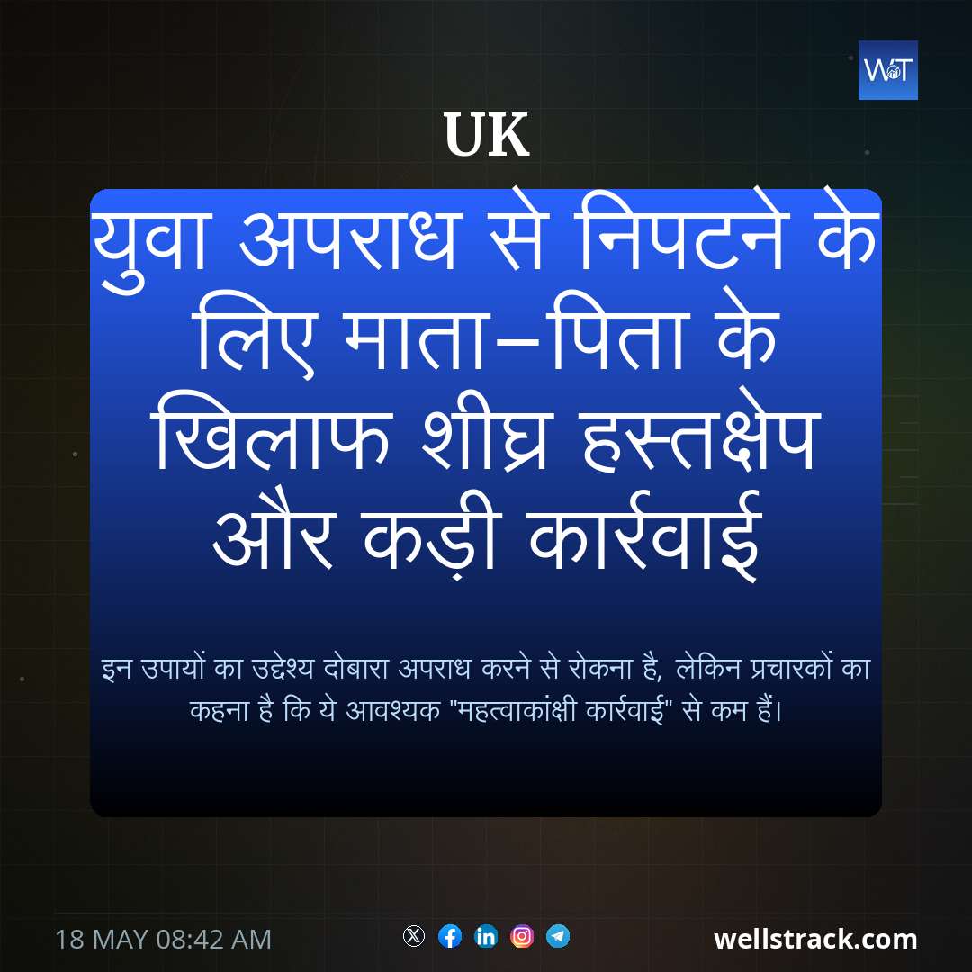 युवा अपराध से निपटने के लिए माता-पिता के खिलाफ शीघ्र हस्तक्षेप और कड़ी कार्रवाई — WellsTrack