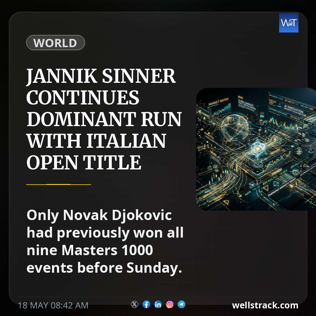 Jannik Sinner continues dominant run with Italian Open title — WellsTrack