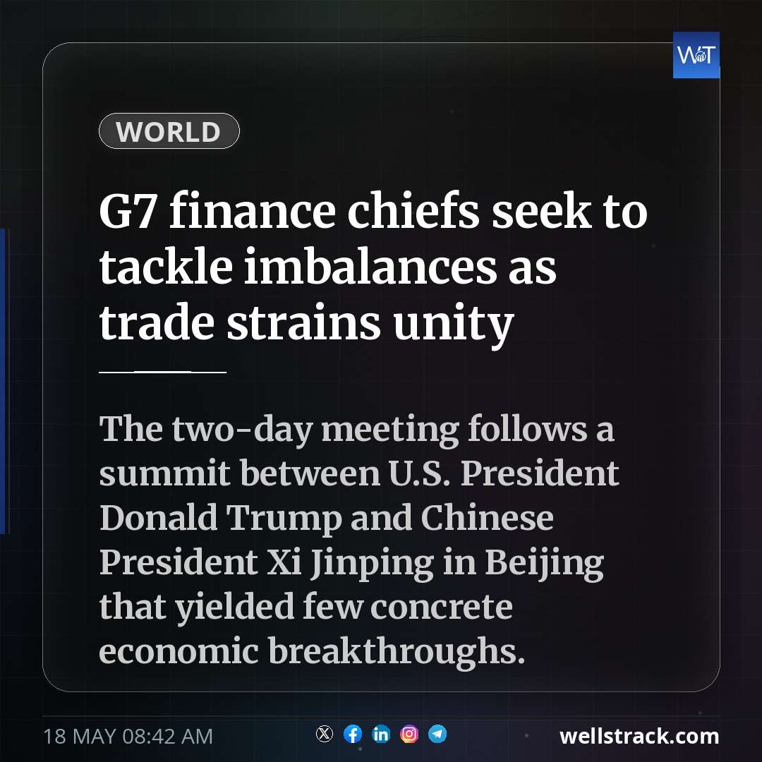 G7 finance chiefs seek to tackle imbalances as trade strains unity — WellsTrack