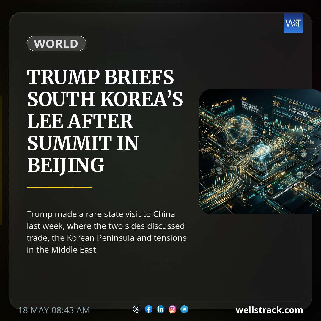 Trump briefs South Korea’s Lee after summit in Beijing — WellsTrack