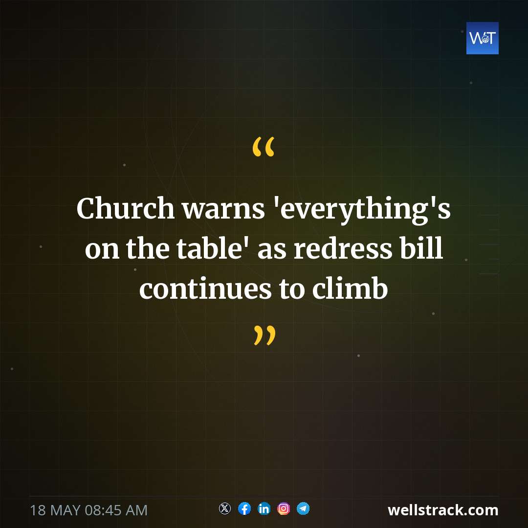 Church warns 'everything's on the table' as redress bill continues to climb — WellsTrack