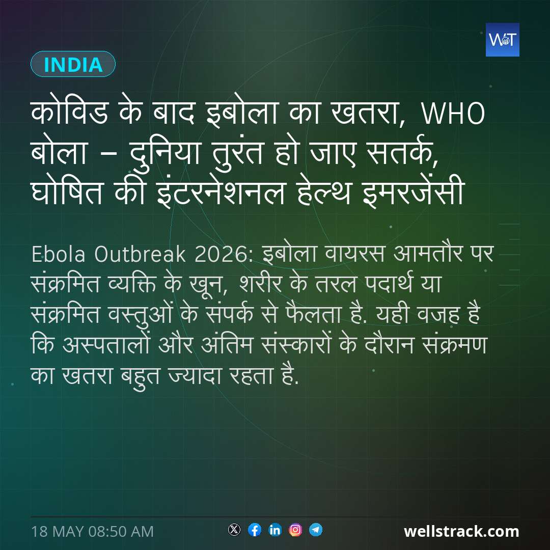 कोविड के बाद इबोला का खतरा, WHO बोला - दुनिया तुरंत हो जाए सतर्क, घोषित की इंटरनेशनल हेल्थ इमरजेंसी — WellsTrack