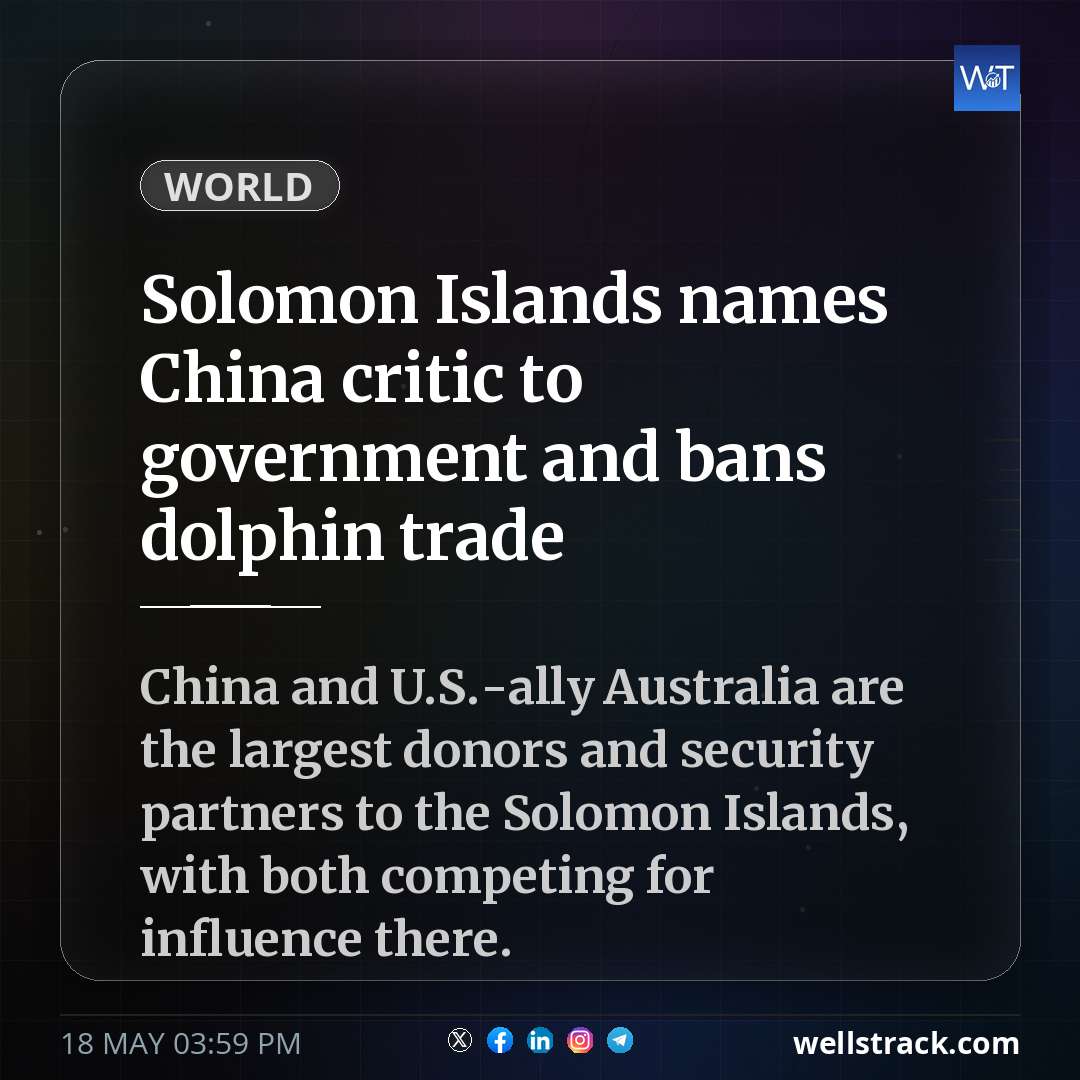 Solomon Islands names China critic to government and bans dolphin trade — WellsTrack