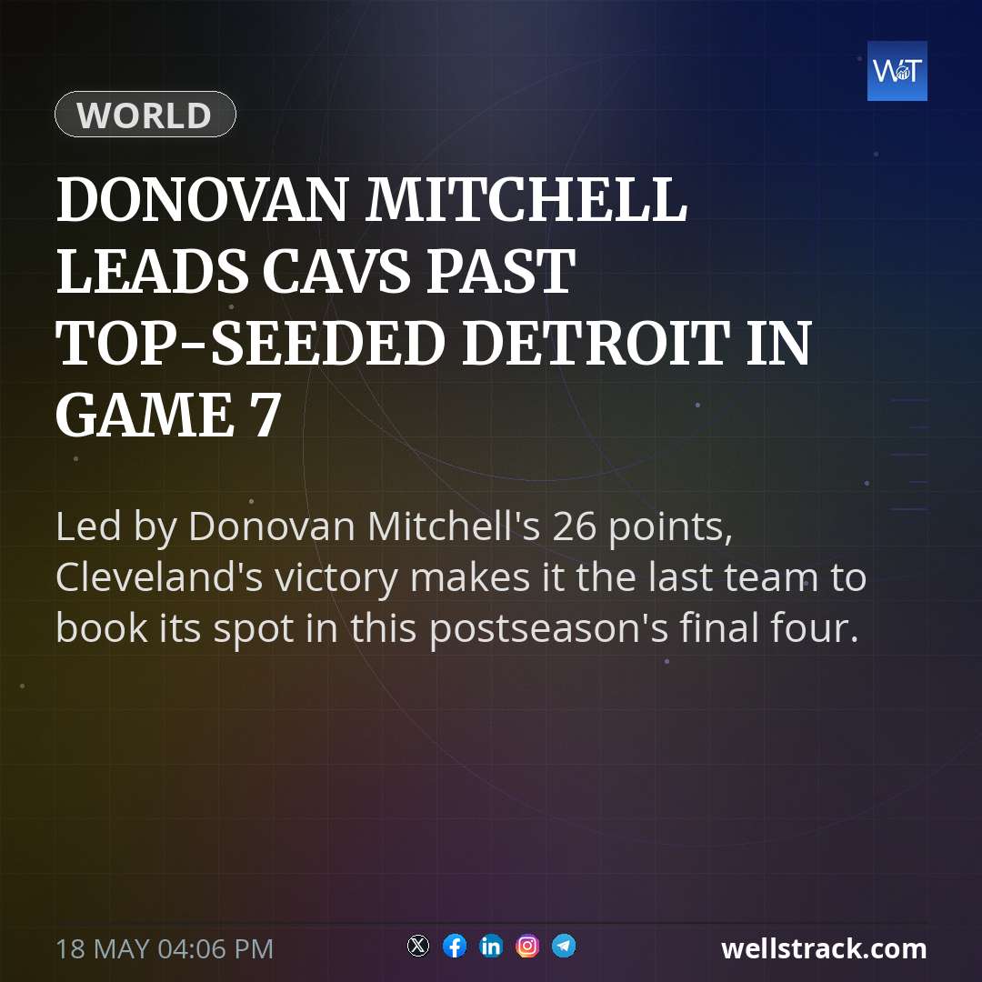 Donovan Mitchell leads Cavs past top-seeded Detroit in Game 7 — WellsTrack
