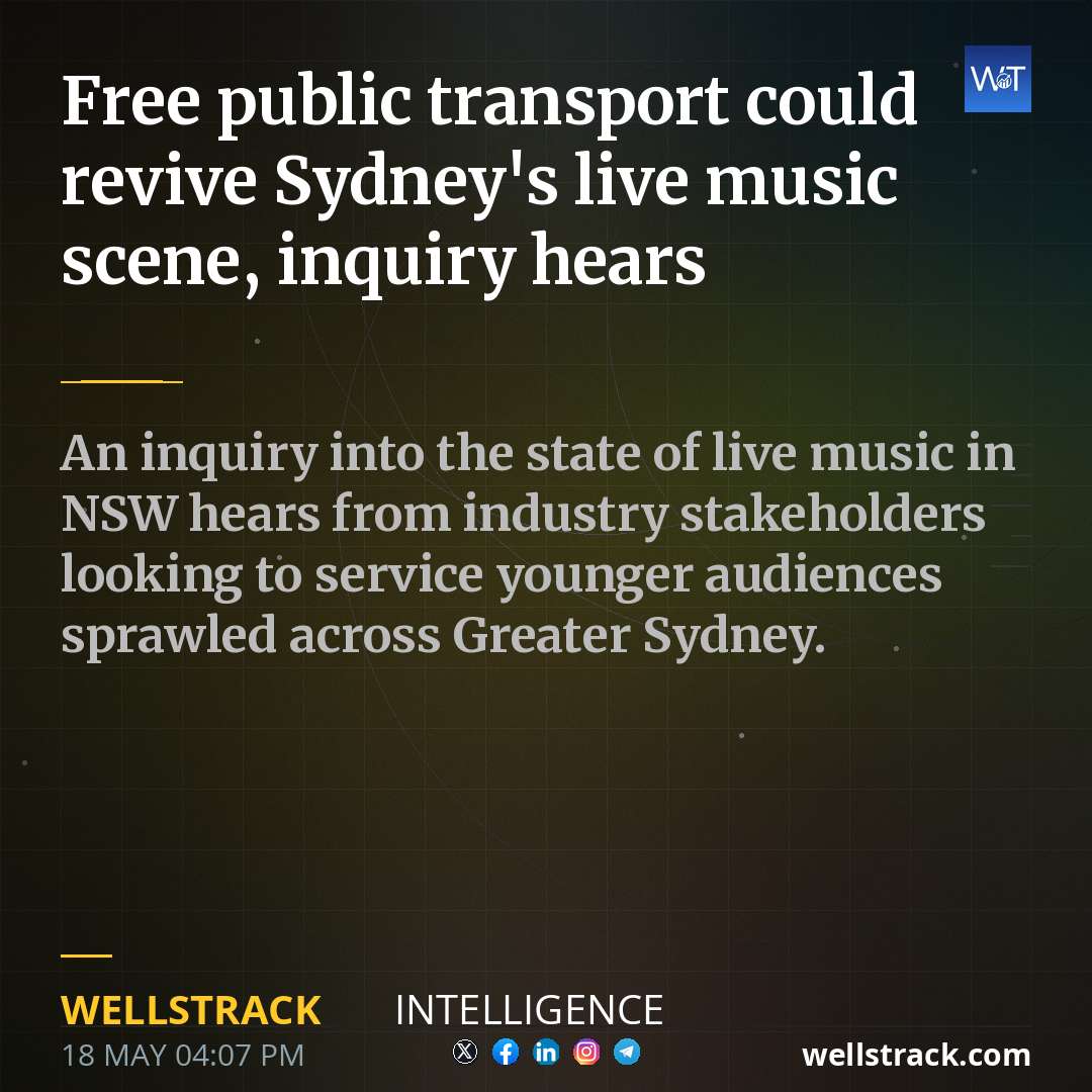 Free public transport could revive Sydney's live music scene, inquiry hears — WellsTrack