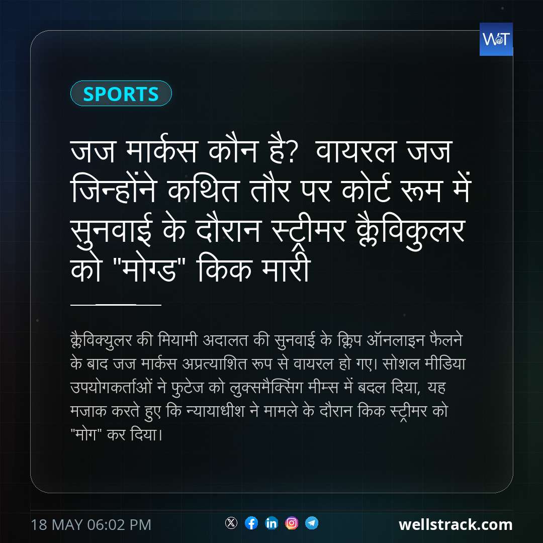 जज मार्कस कौन है? वायरल जज जिन्होंने कथित तौर पर कोर्ट रूम में सुनवाई के दौरान स्ट्रीमर क्लैविकुलर को "मोग्ड" किक मारी — WellsTrack