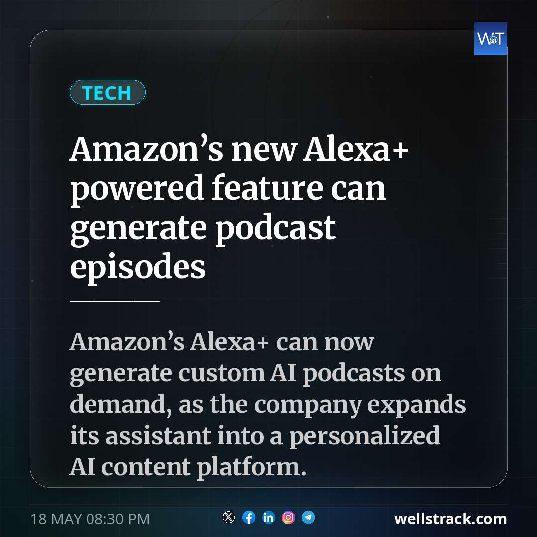 Amazon’s new Alexa+ powered feature can generate podcast episodes — WellsTrack