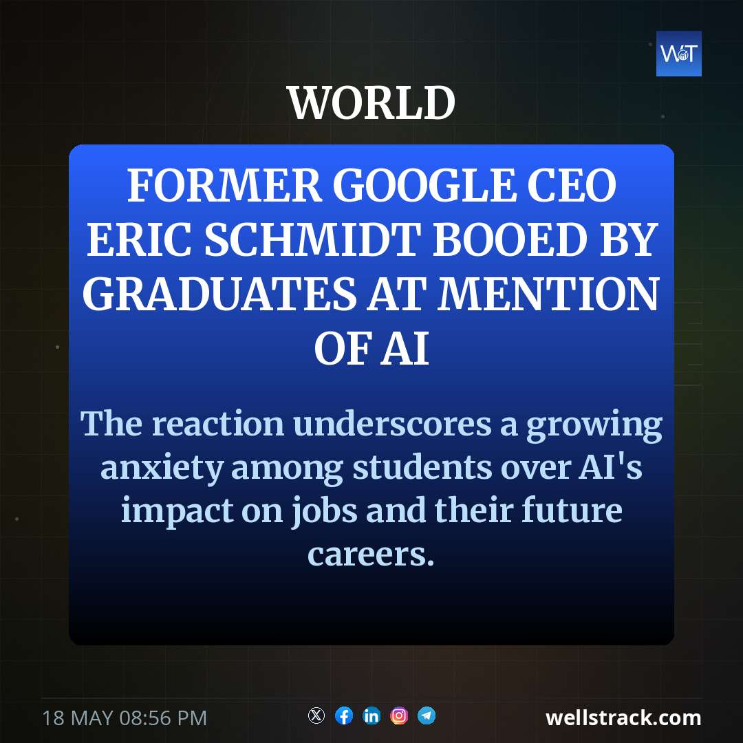 Former Google CEO Eric Schmidt booed by graduates at mention of AI — WellsTrack