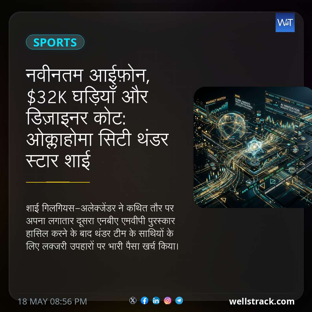 नवीनतम आईफ़ोन, $32K घड़ियाँ और डिज़ाइनर कोट: ओक्लाहोमा सिटी थंडर स्टार शाई गिलगियस-अलेक्जेंडर ने टीम के साथियों के लिए भव्य उपहारों के साथ एमवीपी का जश्न मनाया — WellsTrack