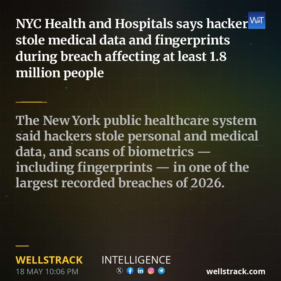 NYC Health and Hospitals says hackers stole medical data and fingerprints during breach affecting at least 1.8 million people — WellsTrack