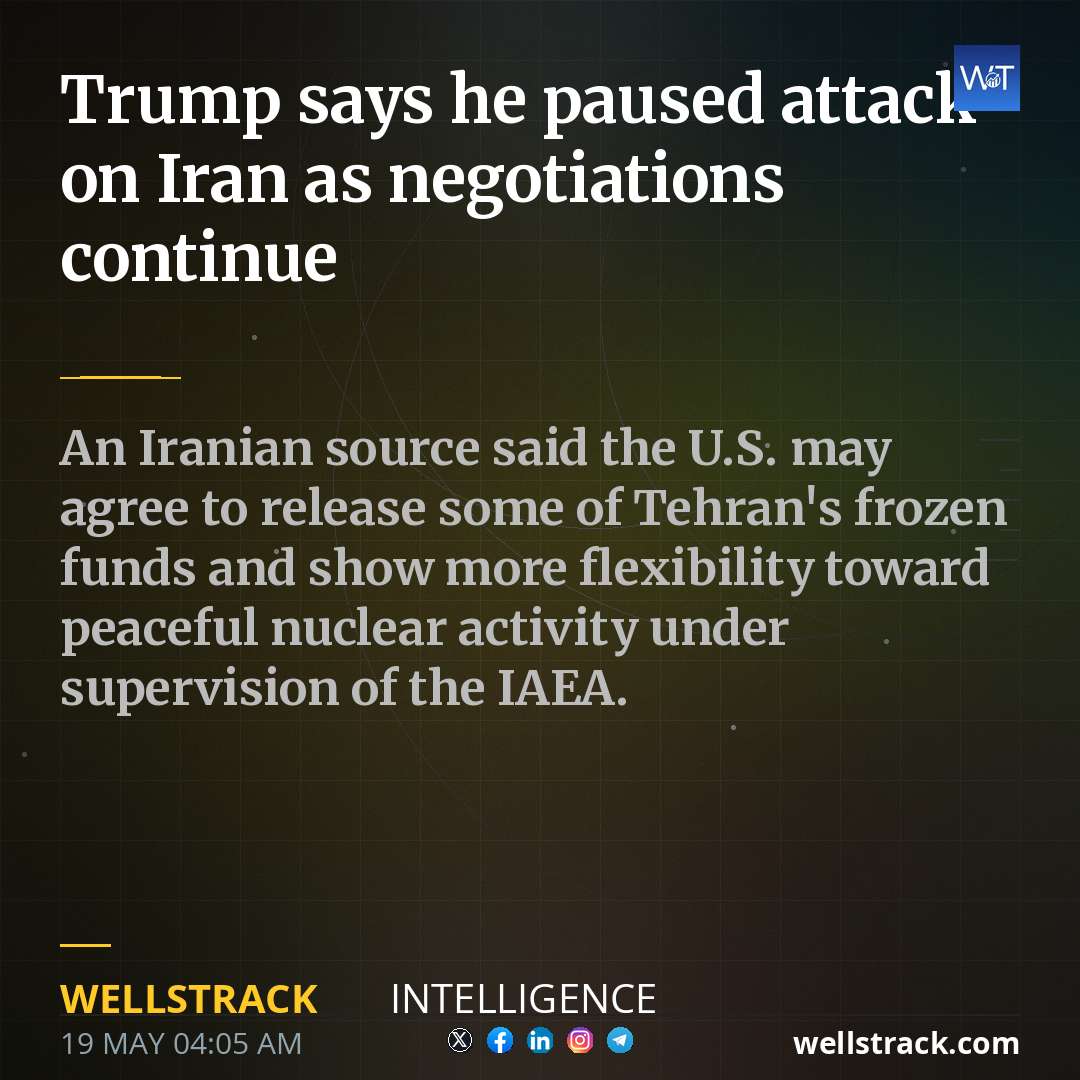 Trump says he paused attack on Iran as negotiations continue — WellsTrack